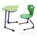 Fixed Single Desk And Chair PP Multifunction School Tables Chair Supplier